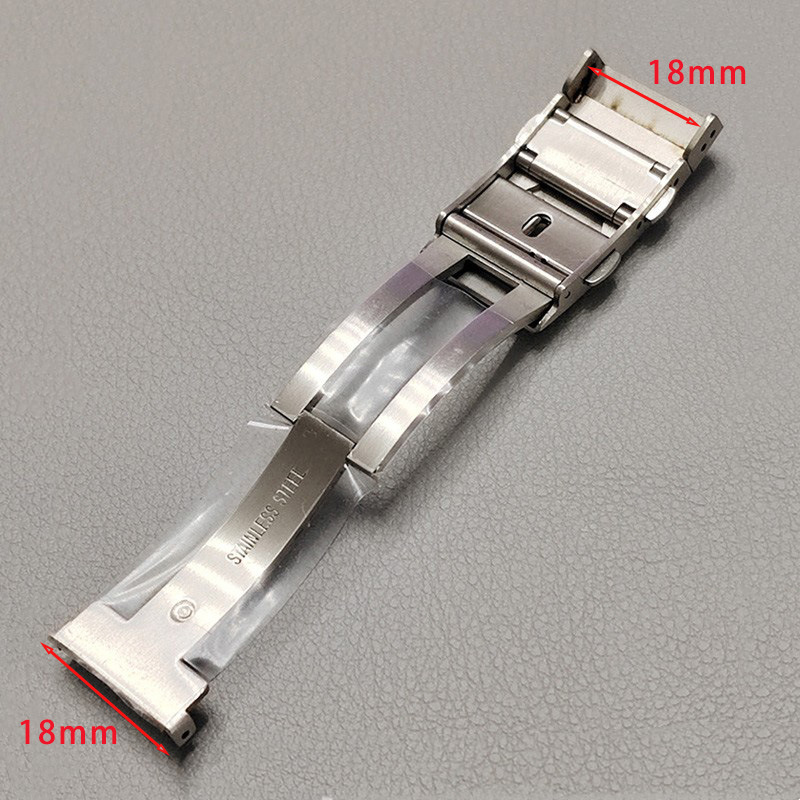 Watch Accessories 361 Stainless Steel Foldableing Buckle Adjustable Length Solid Double Snap Buckle 18Mm20Mm22Mm in Stock