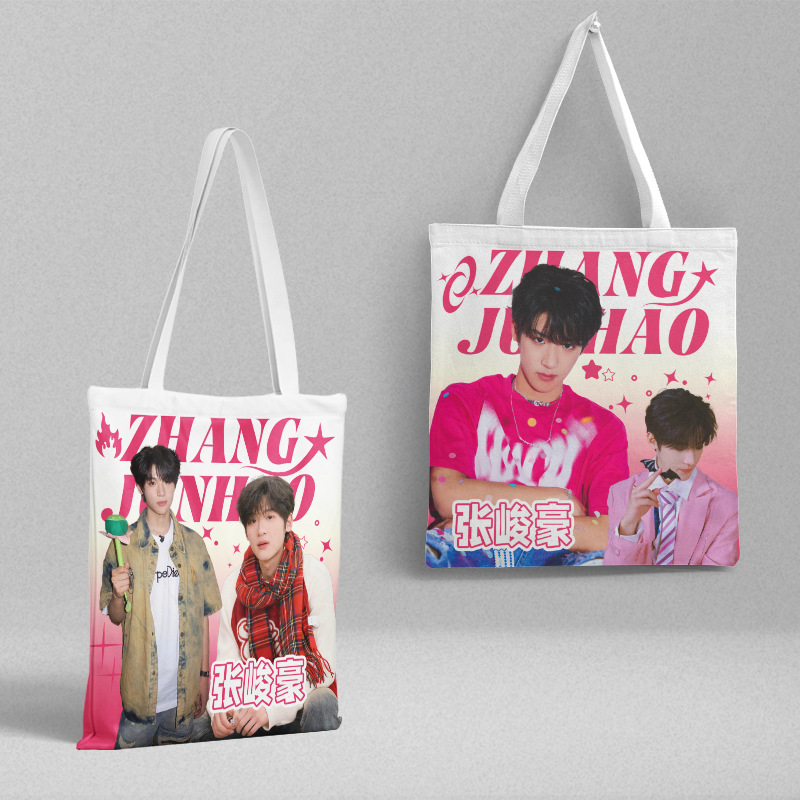 Zhang Junhao canvas bag length 39CM width 36CM TF family three generation canvas bag handbag gift bag large capacity