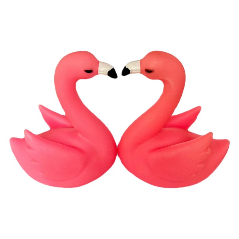 Picture of ins style mini Flamingo LED luminous romantic atmosphere lamp bedroom bedside baking cake decoration night light
