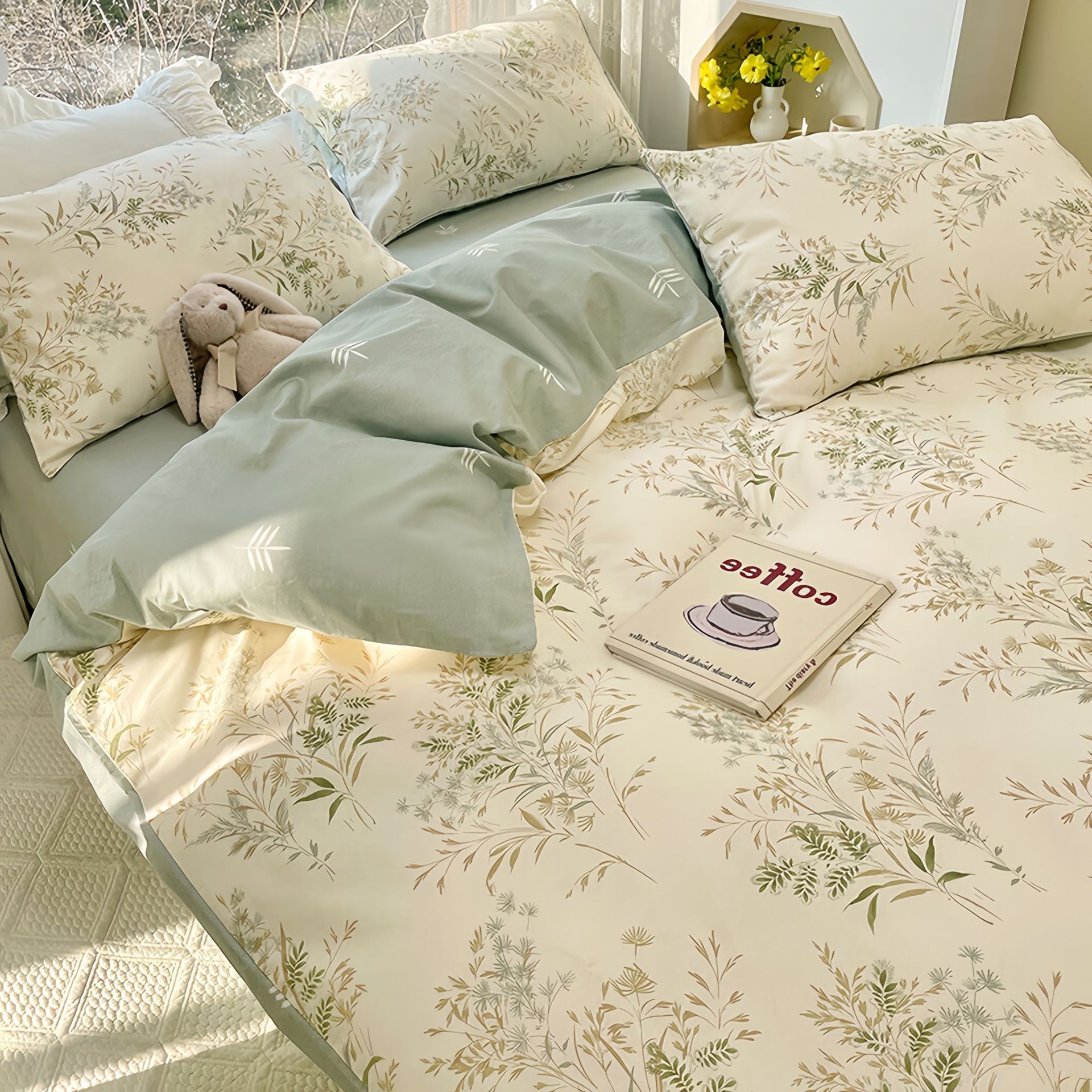 K Nantong Home Textile Bedding Cotton Cotton Four-piece Quilt Cover Three-piece Winter Class A Maternal and Infant Advanced Sense