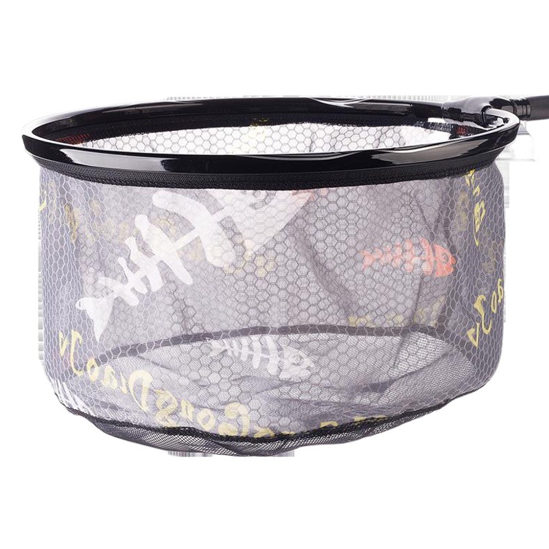 Competitive carbon copy net head carbon non-hook black pit ultra-light Net titanium alloy solid deepened fishing net pocket