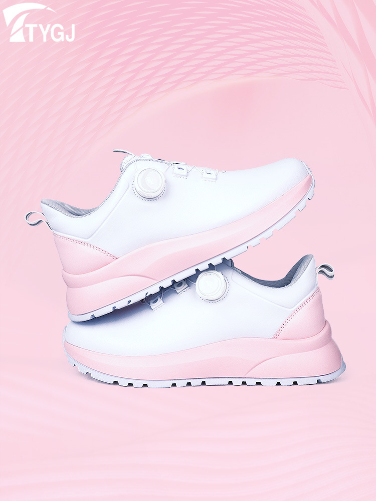 Golf shoes ladies thick bottom height shoes non-slip waterproof upgrade knob elastic shoelace golf shoes wholesale