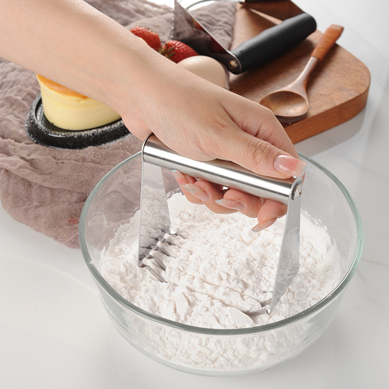 Picture of Baking Tool Stainless Steel Manual Flour Beater Mixer Slicer Dough Blender