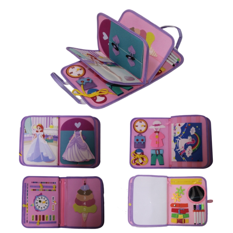 Picture of Cross-border foreign trade felt learning board Montessori early education board busy board children's quiet book cloth book in stock wholesale factory
