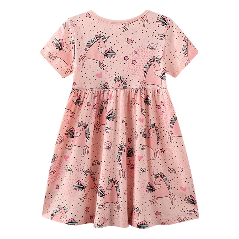 Picture of New European and American 2025 Summer New Short-Sleeved Kidsren's Clothing New Boutique Kidsren's Skirt European and American Girls' Dress