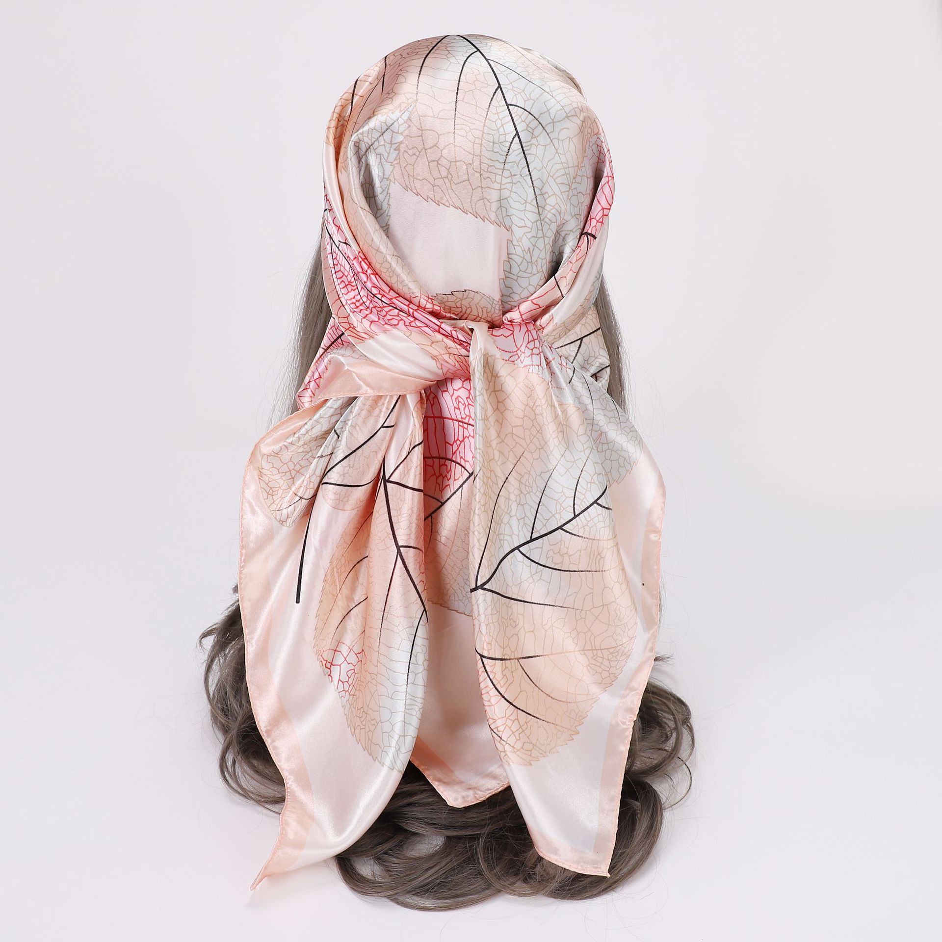Picture of Simulated Silk Scarf Women's Headscarf 90*90cm Square Scarf Pattern Scarf Shawl European and American Cross-Border Scarf Wholesale