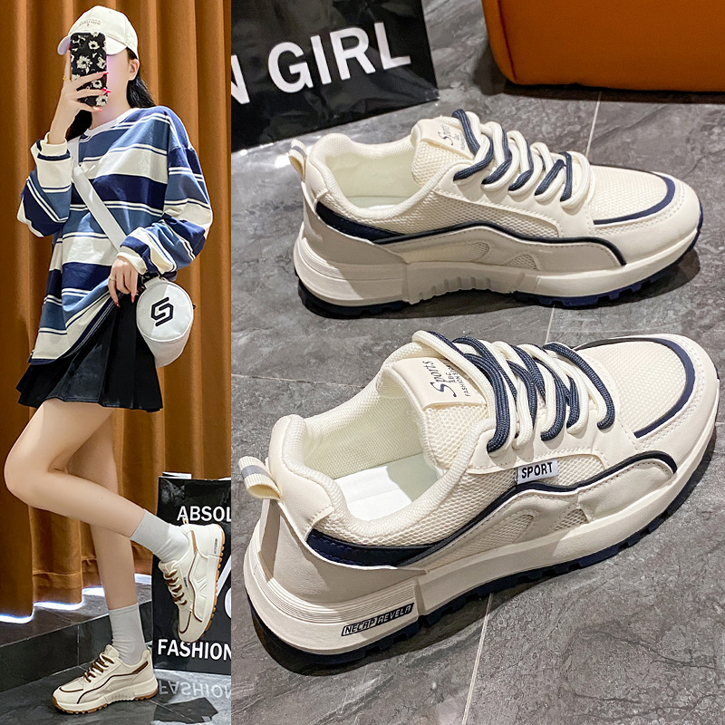 Thick bottom dad Gump shoes women's explosion 2024 new Korean version of the same casual running sports shoes 5032