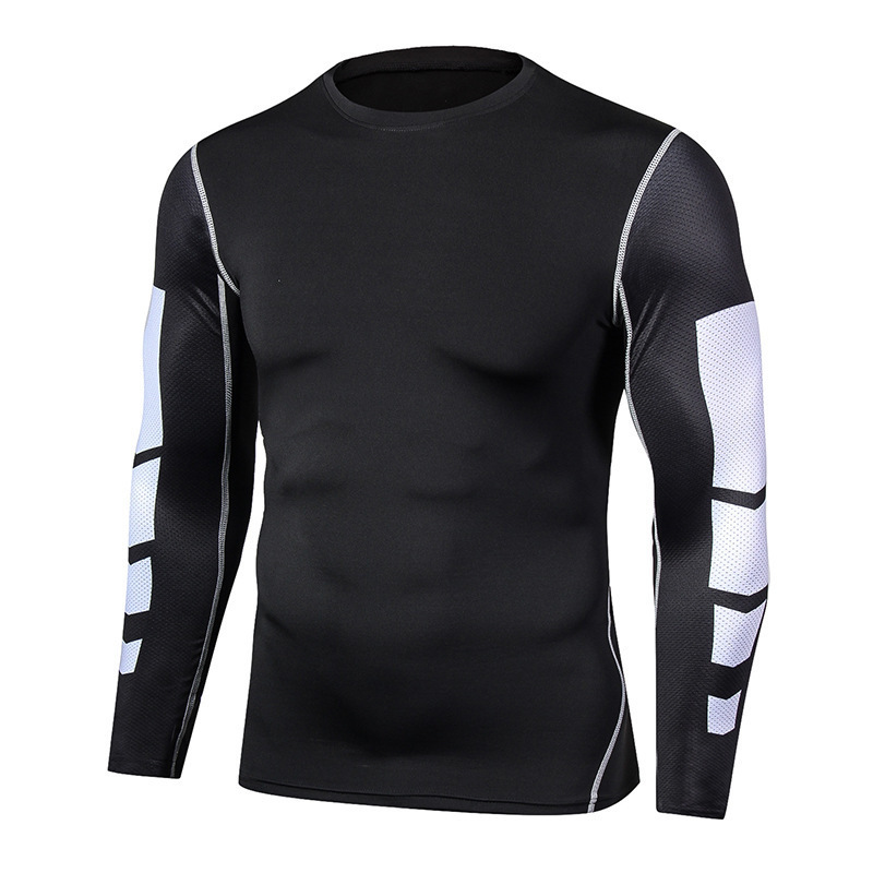 Picture of Quick-drying T-shirt Men's Long-sleeved Running Basketball Sports Training Suit Riding Base Compression Clothes Sports Stretch Tights