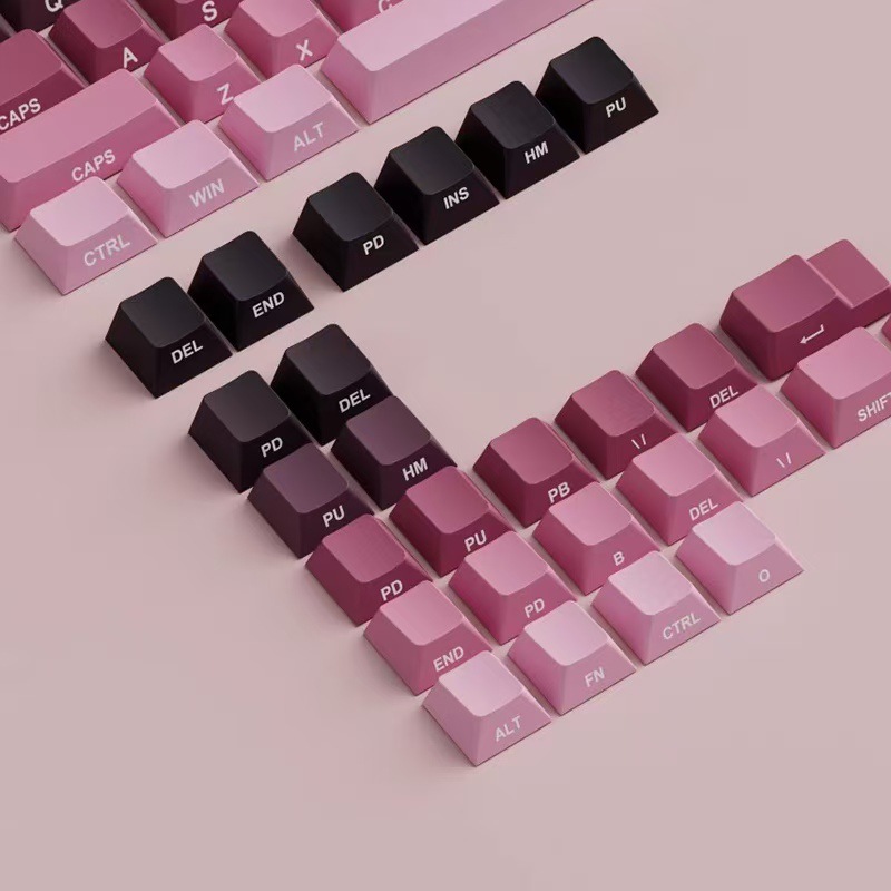 Picture of in stock gradient side engraved key cap transparent PBT original highly creative two-color customized universal key cap wholesale