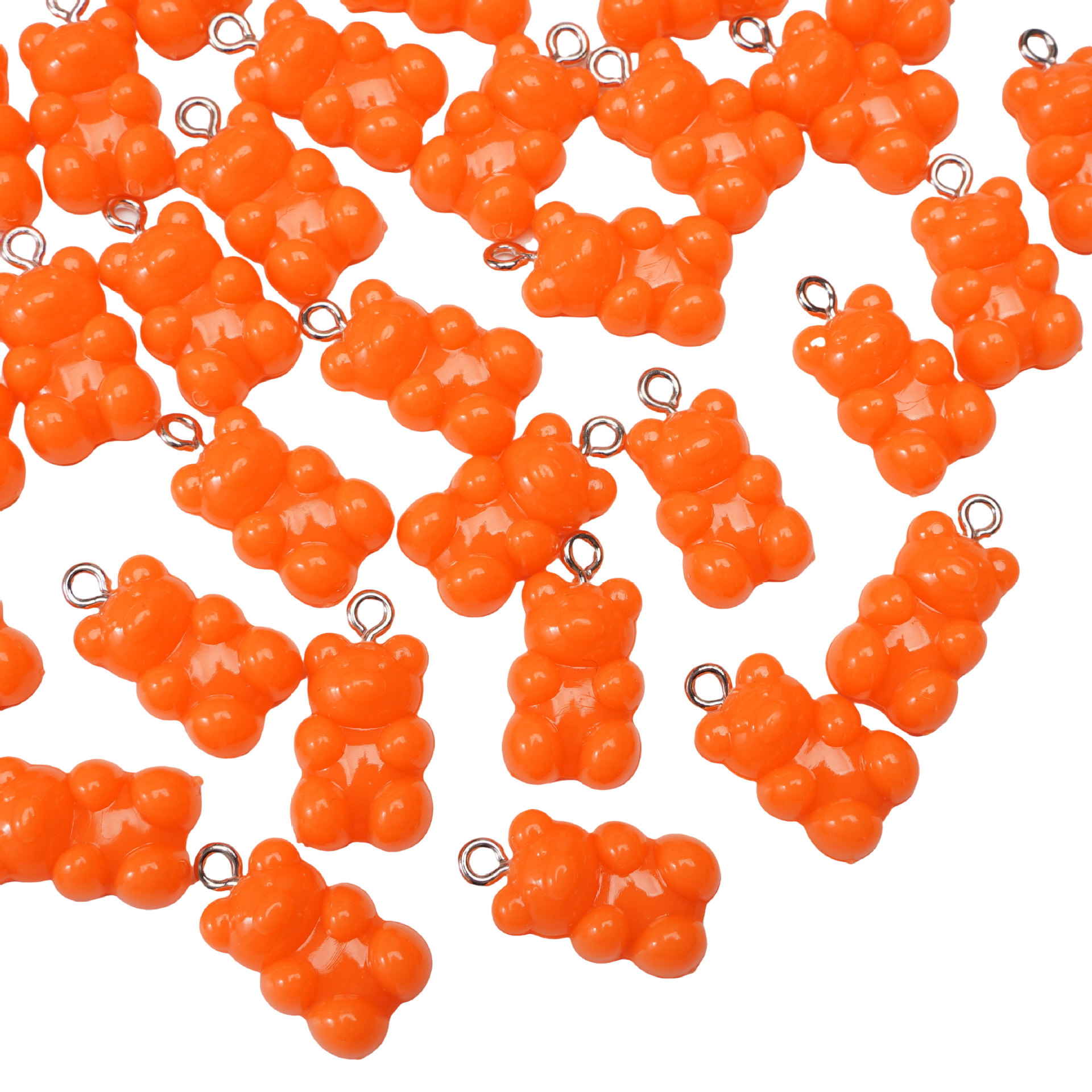 Picture of Transparent Candy Color Resin Bear Accessories Handmade DIY Homemade Bracelet Earrings Jewelry Keychain Pendant Material