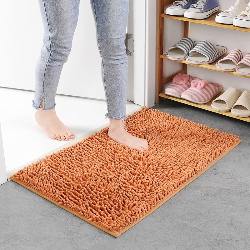 Picture of Floor Mats Wholesale Chenille Long Hair Floor Mats Bedroom Kitchen Living Room Carpet Bathroom Entrance Water-Absorbent Non-Slip Floor Mats