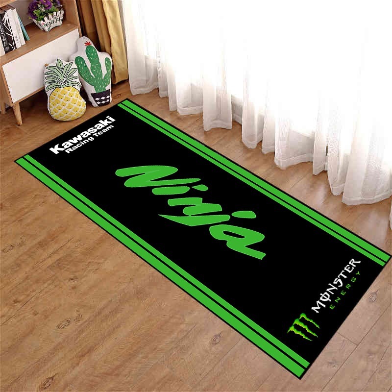 Picture of Motorcycle enthusiast carpet motorcycle display Harley Honda Ducati bedroom bedside blanket cross-border racing floor mat