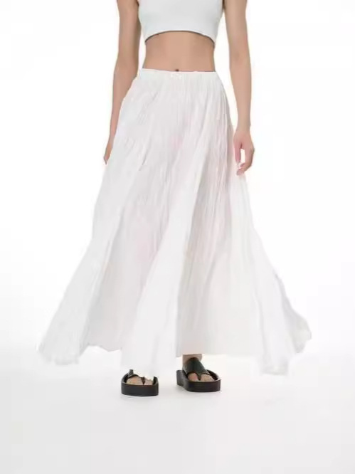 Picture of European and American Simple Crumpled Skirt 2024 Autumn and Winter New Fashion Brand Women's Fashion All-match Oversize Skirt