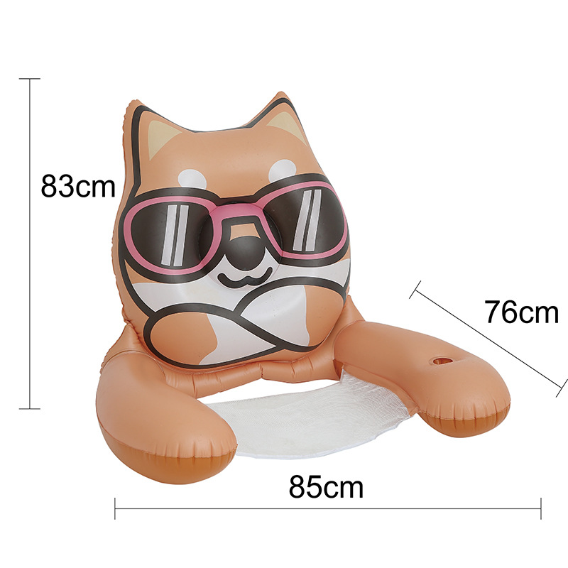 Picture of Factory in stock Swimming Pool Inflatable Floating Row Foldable Striped Floating Bed Water Amusement Hammock Single Recliner Floating Row