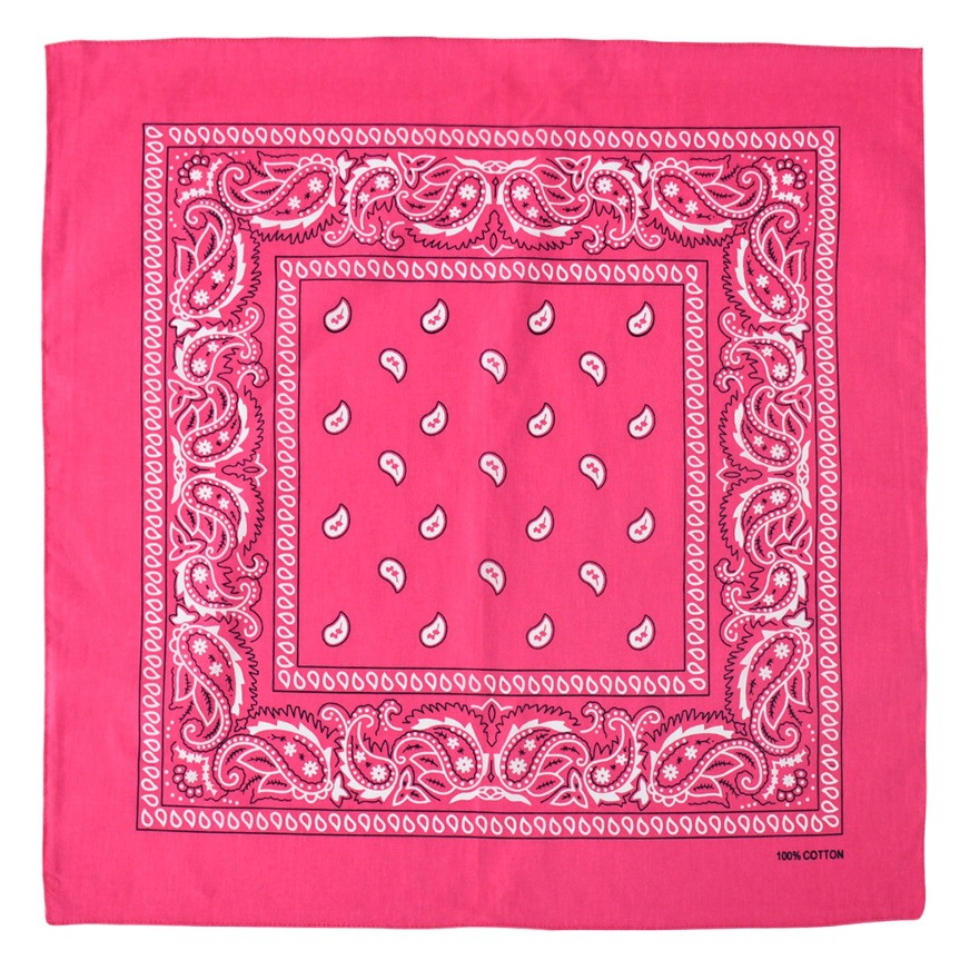 European and American punk hip-hop trend men's and women's hip-hop headscarf outdoor riding sports 30g cashew flower square wholesale