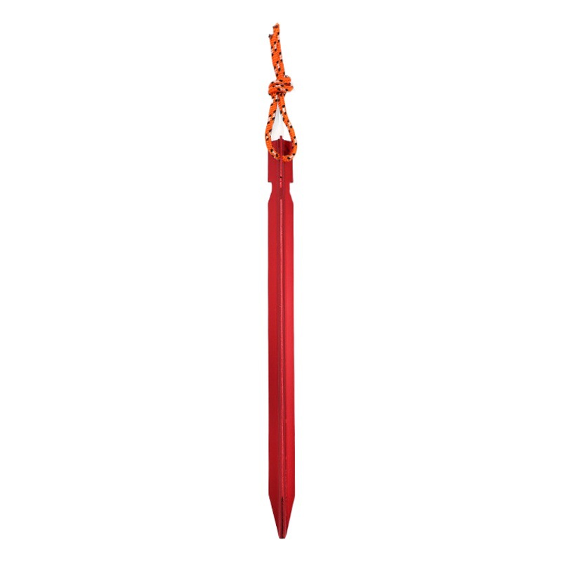 Outdoor ultra-light triangular nail aluminum alloy tent accessories reinforced triangular V-shaped ground nail 18cm with rope