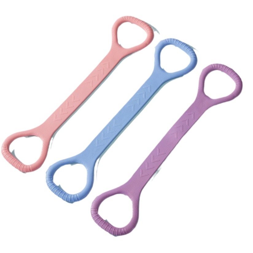 Tension Rope 8-Figure Tensioner for Women's Home Fitness Back Elastic Band Open Shoulder Back Stretch Belt Forged Shoulder