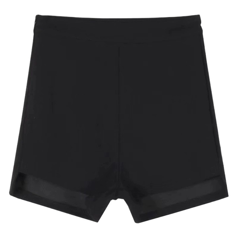 Tight stretch black thin hot pants women's summer sports high waist sheath casual shorts small bottoming pants