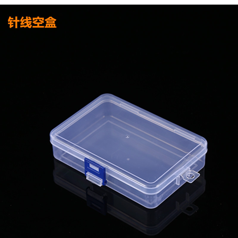 Pp Rectangular Hollow Box with Blue Buckle, Transparent Plastic Box for Hardware Tools, Spare Parts, Storage, Jewelry, Toy Packaging Box