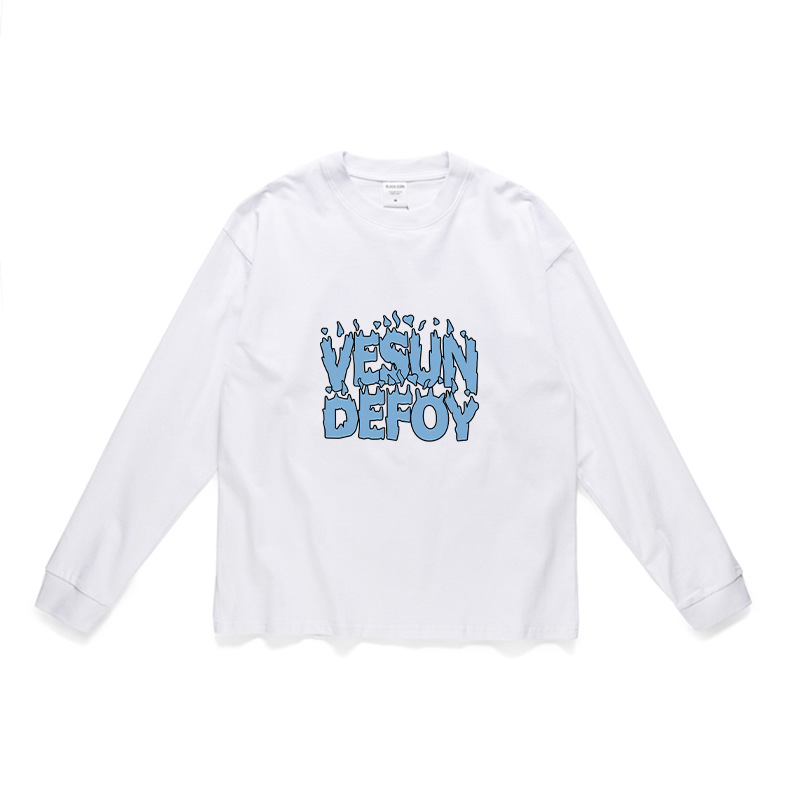 Picture of 100% cotton children's bottoming shirt 3-15 years old long sleeve boys and girls autumn and winter T-shirt loose middle and big children's top clothes