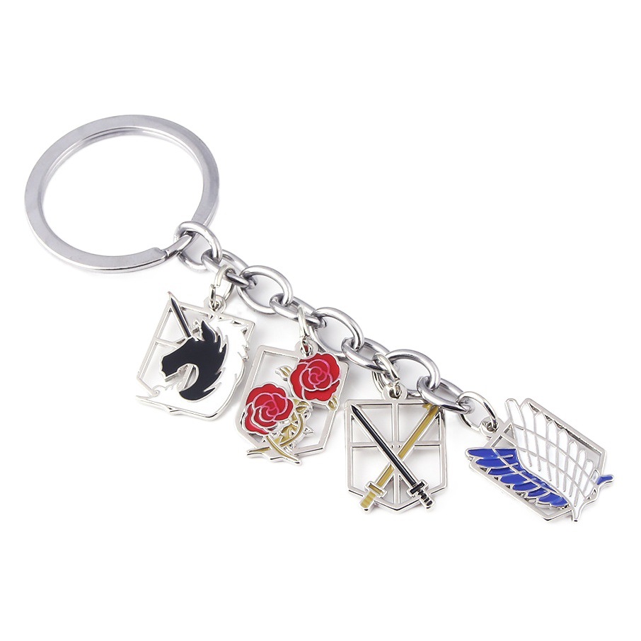 Animation Attack Giant Keychain Four Corps Freedom Wing COS Secondary Pendant Peripheral Accessories