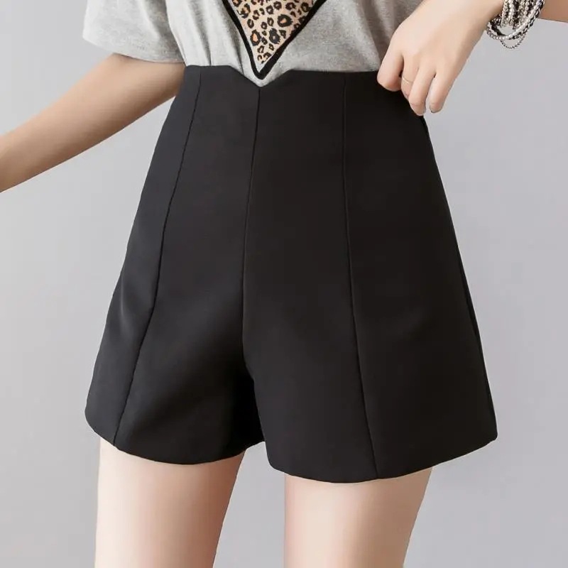 Shorts Women's Autumn Wear Small plus size chubby girl Bottoming Safety Pants Black High Waist Korean Casual All-match Wide Pants