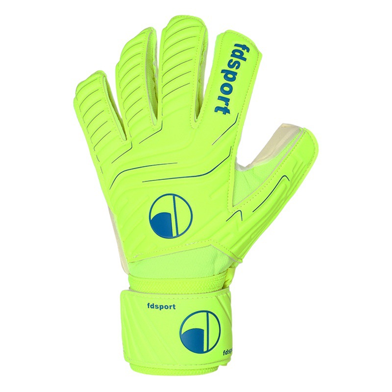 Cross-Border Hot Selling Non-Slip Wear-Resistant Breathable Breathable Competition Professional Training Goalkeeper Gloves with Finger Protection for Primary and Secondary School Students