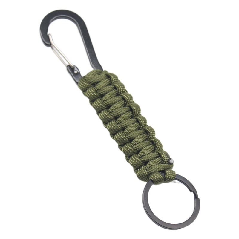 Outdoor survival mountaineering key chain umbrella rope woven key chain ring umbrella rope pendant key ring umbrella rope key chain