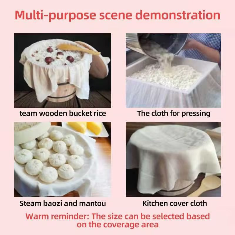 Picture of Cross-border lock edge cotton tofu cloth kitchen bean bag thousands of cloth steamer filter soybean milk bean dregs cloth tofu finished cloth