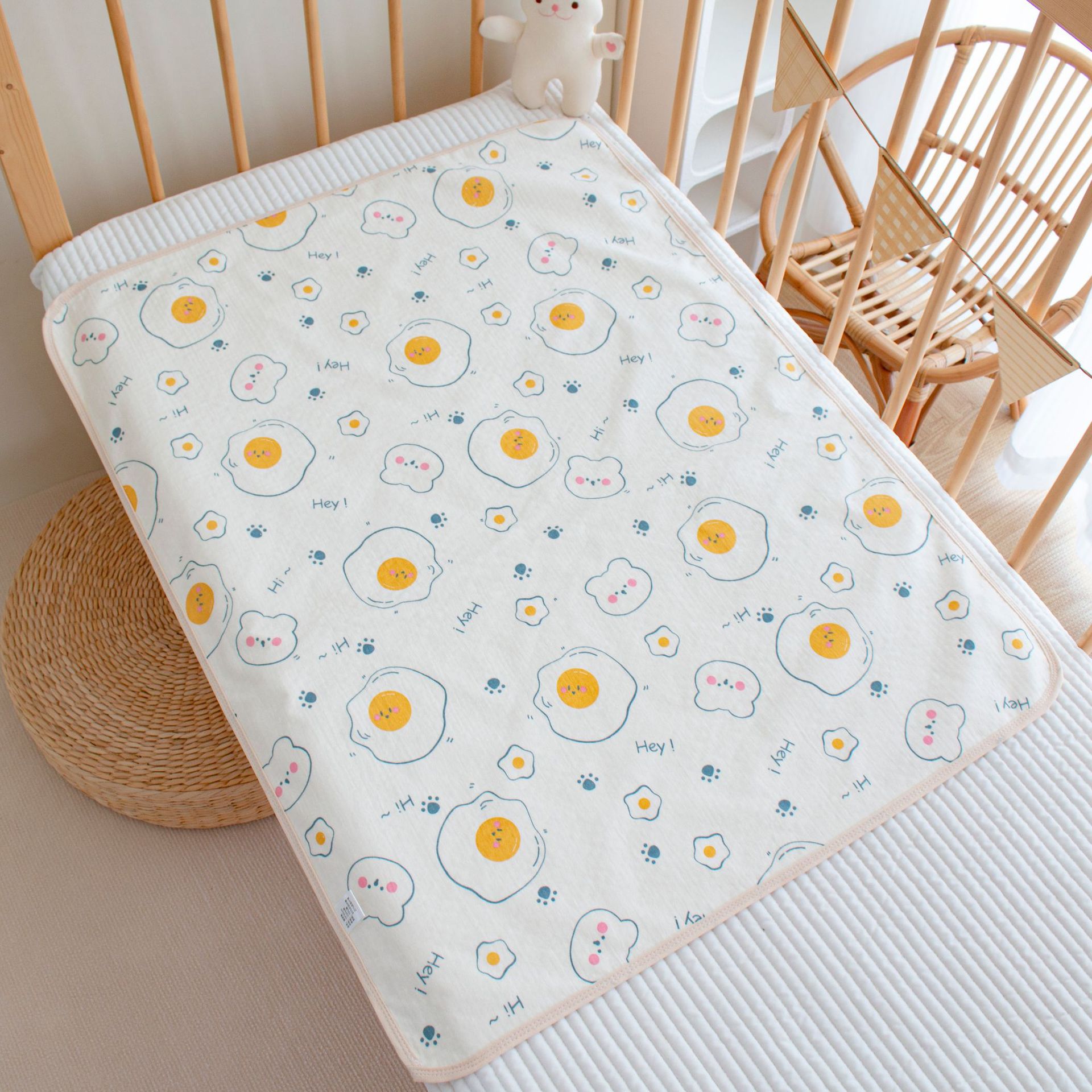 Picture of Baby Waterproof Washable Diaper Pad Neonatal Breathable Anti-seepage Pad Baby Cotton Diaper Pad Aunt Pad Physiological Pad