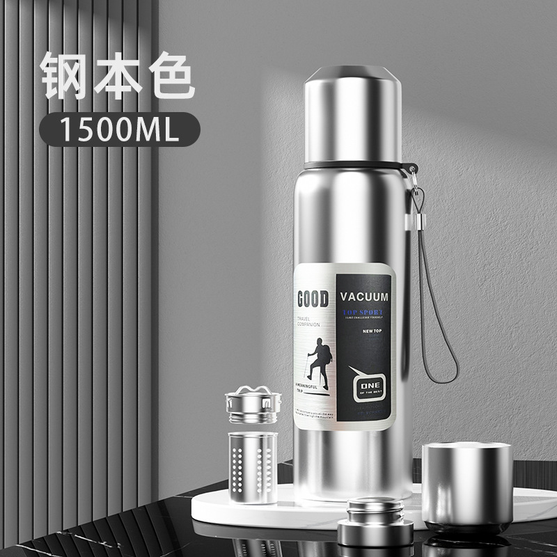 Picture of Large Capacity 316 Stainless Steel All-Steel Pot Men's Outdoor Travel Mountaineering Portable Thermos Cup Wholesale Cross-Border