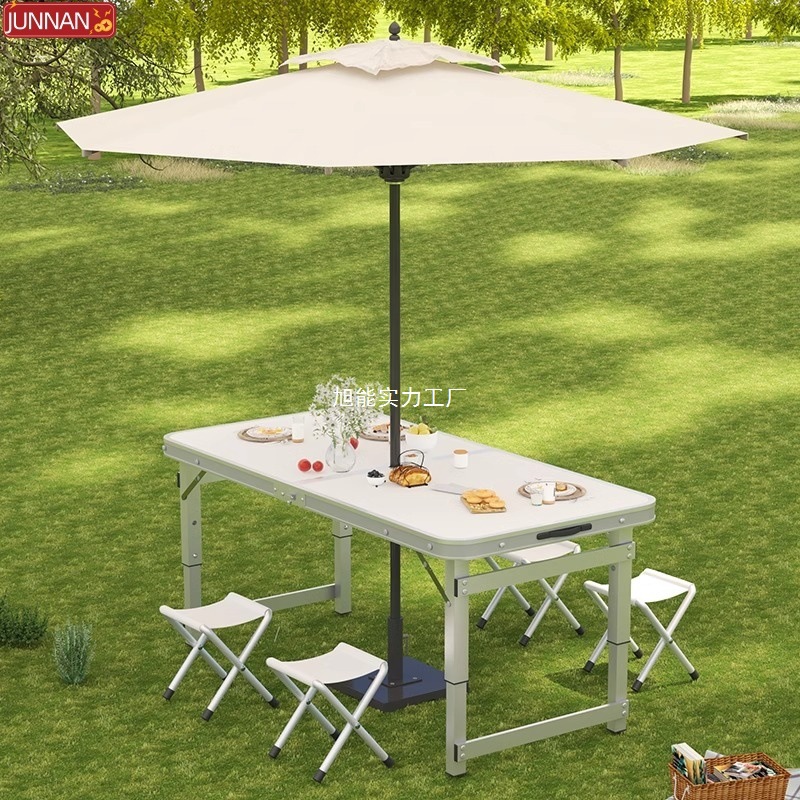 Portable Dining Table, Hand Lift and Lowering Small Table, Night Market Stall Display Table, Rental House Simple Table, Outdoor Folding Table
