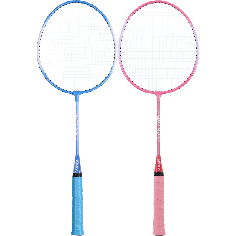 Boca Badminton Racket Double Bat Children 3-12 Years Old Primary School Beginner Adult Family Entertainment 2 Pack