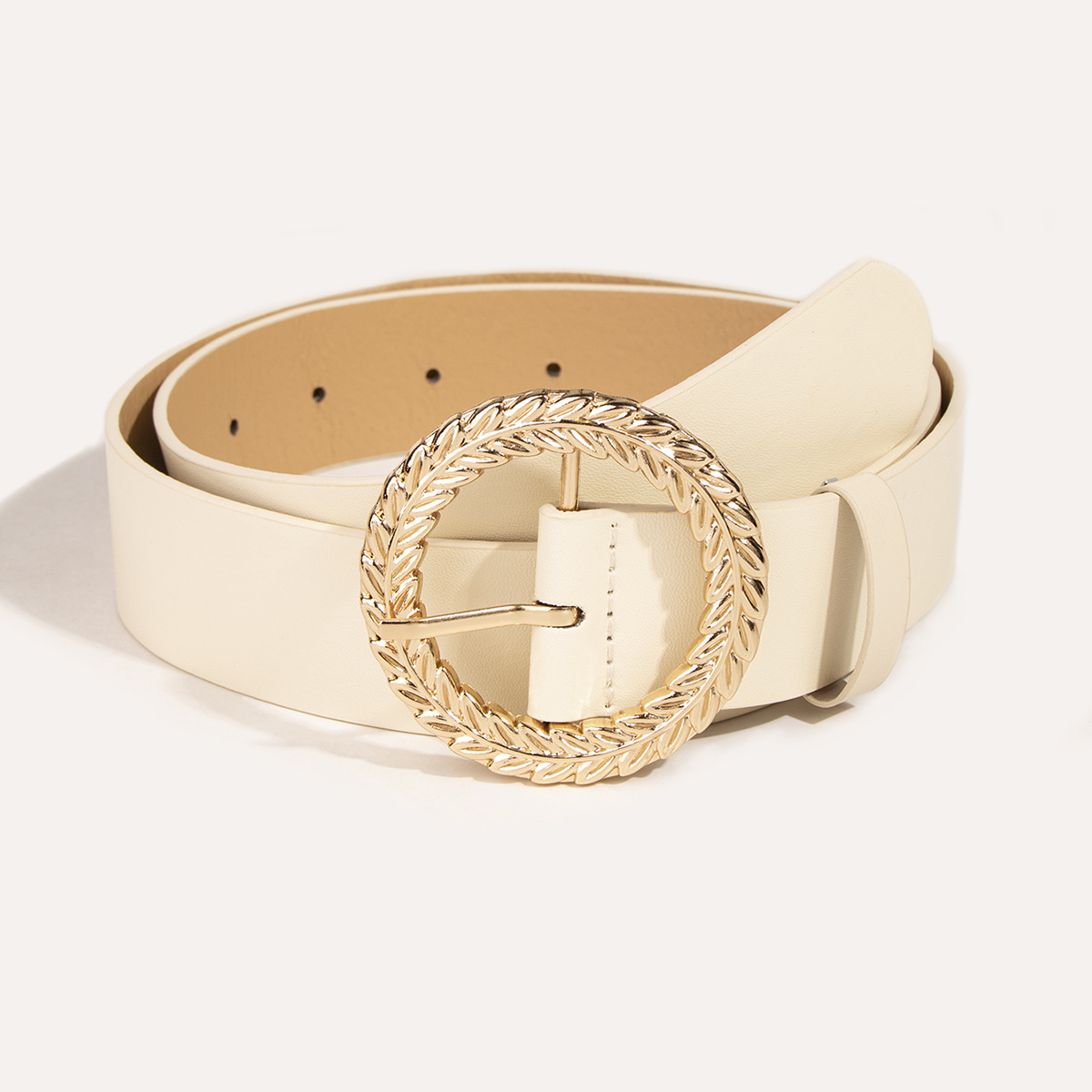 Picture of All-match European and American Cross-border Belt Women's Foreign Trade Leaf Buckle Belt Amazon Hot-selling Belt Oval Pin Buckle Belt Buckle