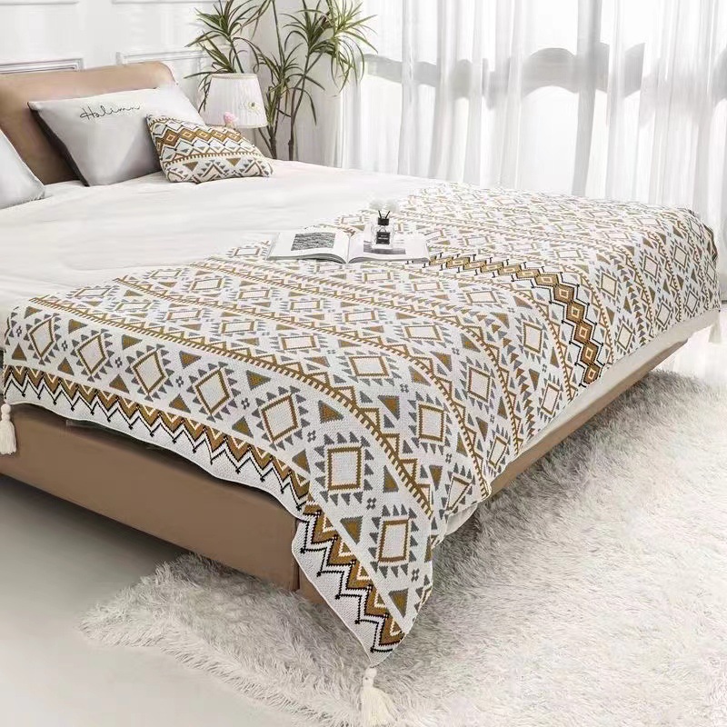 B&b Hotel Accessible Luxury Bohemian Bedside Towel Sofa Blanket Hotel Bed Flag Bed Cover Apartment Home Decoration Towel