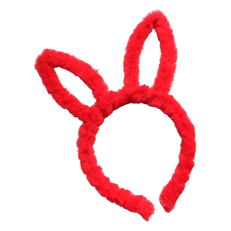 Stuffed Long-Haired Rabbit Ear Headband, Soft and Cute Headband and Hair Accessories, Concert Bunny Girl Street Stall Hot-Selling Supply