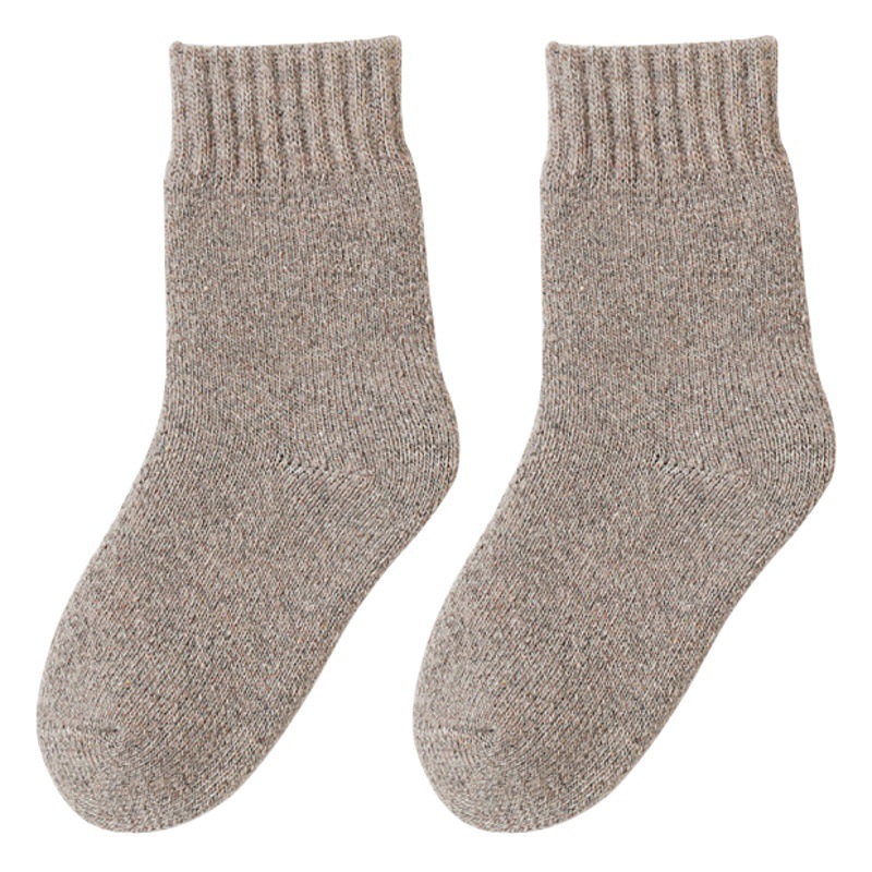 Children's wool socks a generation of thick warm autumn and winter boys and girls fleece-lined children's socks wholesale winter