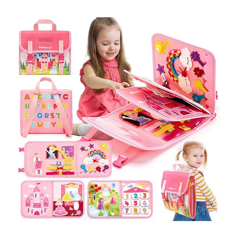 Picture of Early Education Toys Common Sense of Life Dressing Tying Shoelaces Felt Bag Baby Felt Portable Portable Busy Board in stock