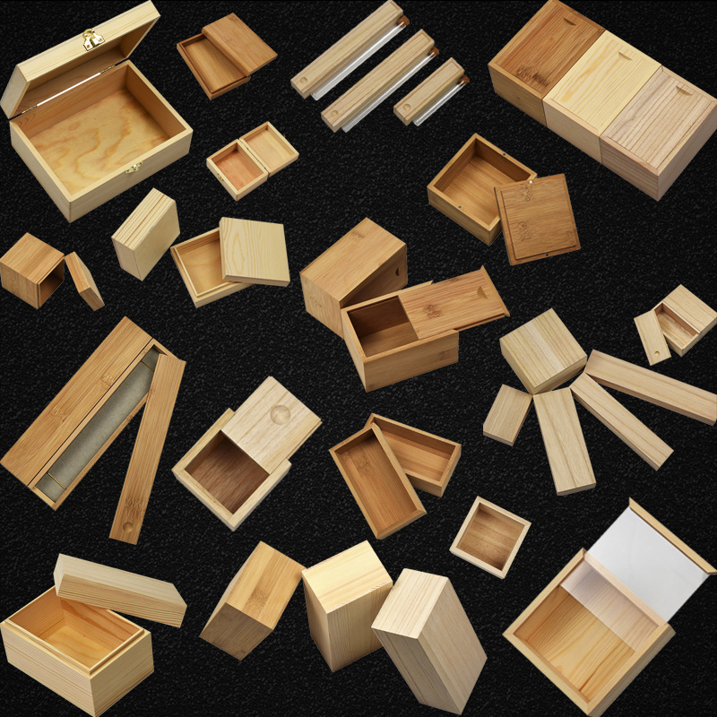 Picture of Paulownia Box in Stock Wooden Gift Box Pull-Out Wooden Box Wholesale Small Packaging Wooden Box in Stock Japanese Style and Cow Wooden Box