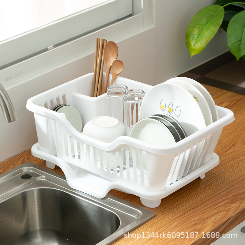 Japanese Dish Storage Rack Drain Bowl Rack Kitchen Drain Rack Plastic Household Single-Layer Small Chopsticks Drain Bowl Rack