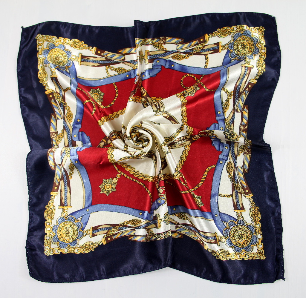Picture of Korean Style New Autumn and Winter Small Silk Scarf Women's Imitation Silk Versatile Professional Small Square Scarf Manufacturer Wholesale Hangzhou Silk Scarf