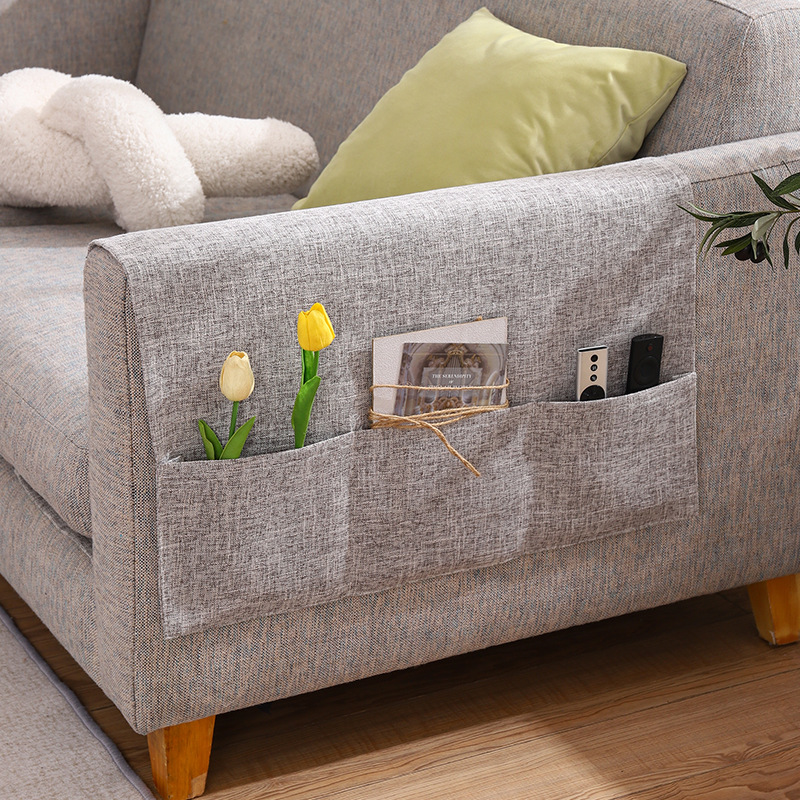 Picture of Summer Ins Sofa Armrest Cover Cloth Widened Imitation Linen Dustproof Cover Cover Mat Summer Universal Non-Slip Cover