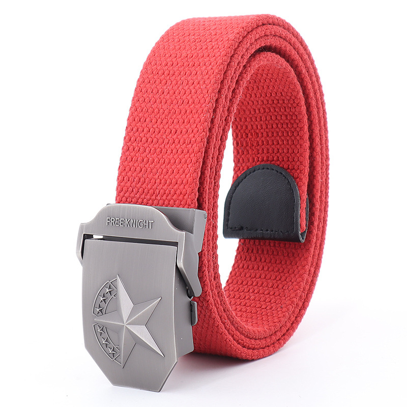 Picture of Thickened alloy camouflage canvas belt men's smooth buckle student leisure outdoor pants belt tactical military training wholesale