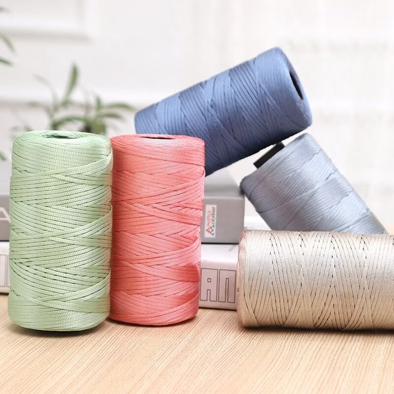 mercerized cotton linen ice silk thread hollow thread 250 grams crochet thread handmade diy woven summer cap wrapping thread foreign trade thread