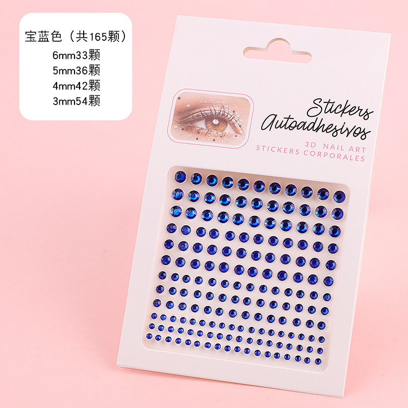 Picture of In stock cross-border hot acrylic eyebrow sticking Diamond 3456mm face sticker performance Color Diamond Crystal acrylic eye corner tears