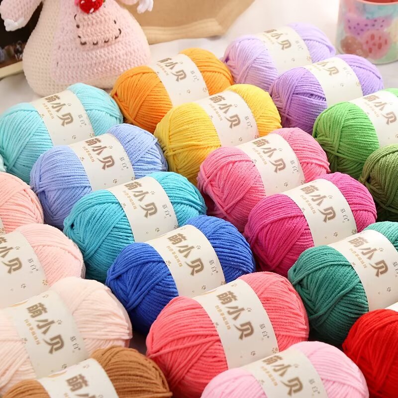 Picture of Matte chenille adorable Beckham wool ball hand-woven diy doll thread crochet thread thin ice thread lint-free