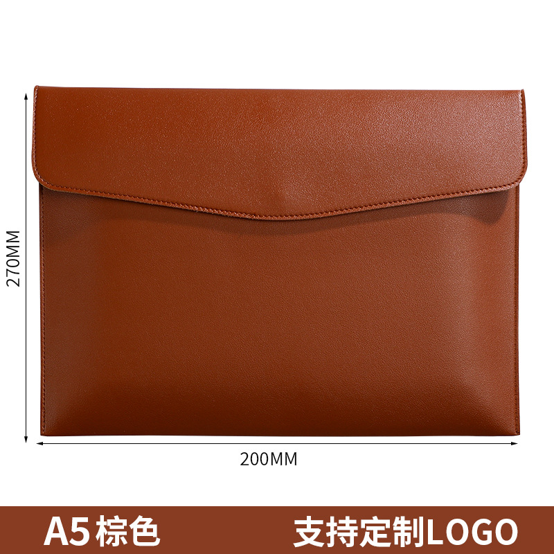 Picture of Leather File Bag Folder Contract Invoice File Bag School Office Supplies Friends Gift A4 Storage Bag Factory