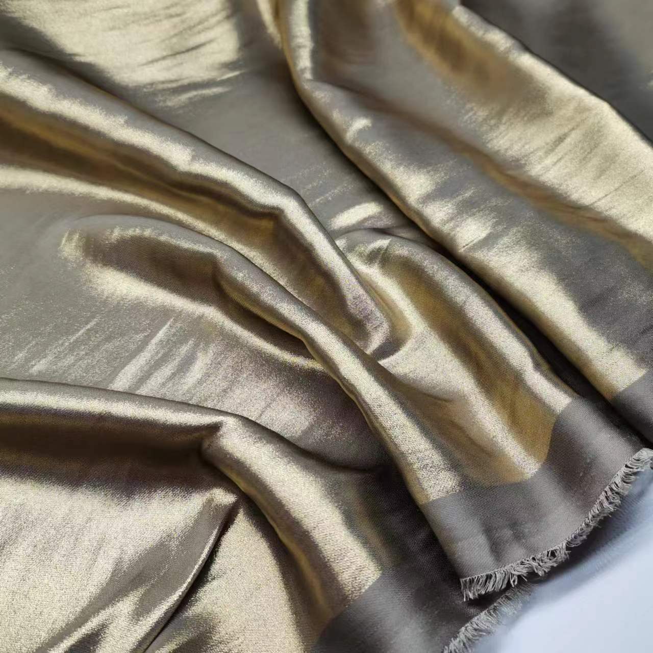 High-grade satin bronzing fashion fabric silky draped down atmospheric fashion fabric