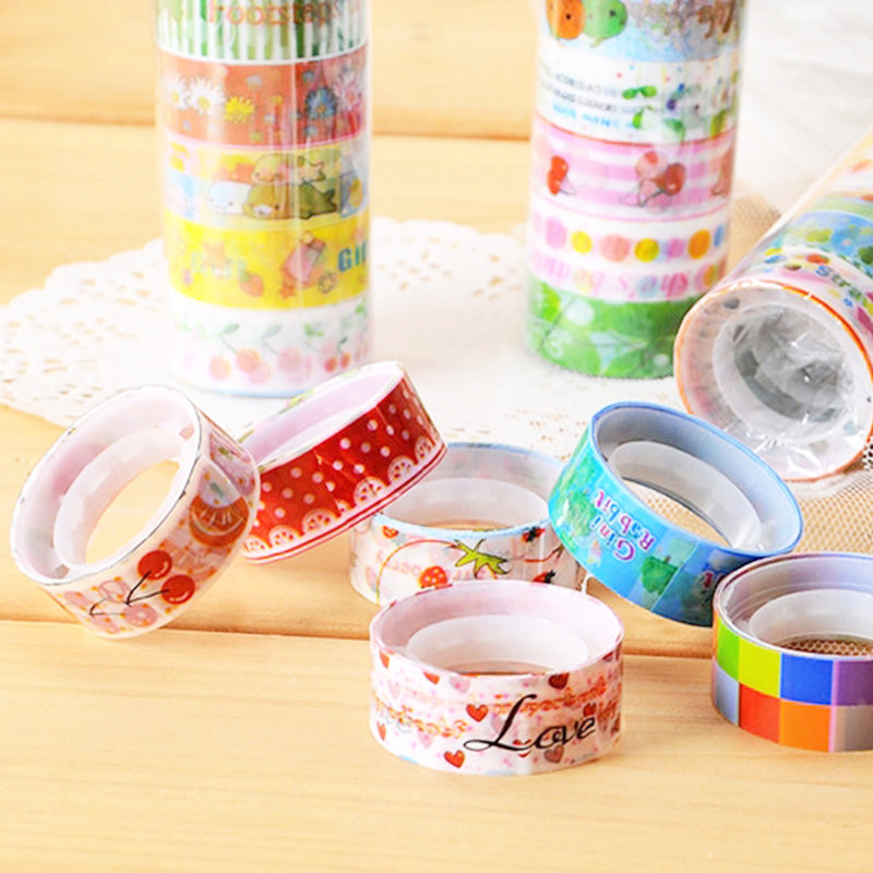 Cute cartoon tape small size color decorative tape DIY stationery supplies elementary school student prize