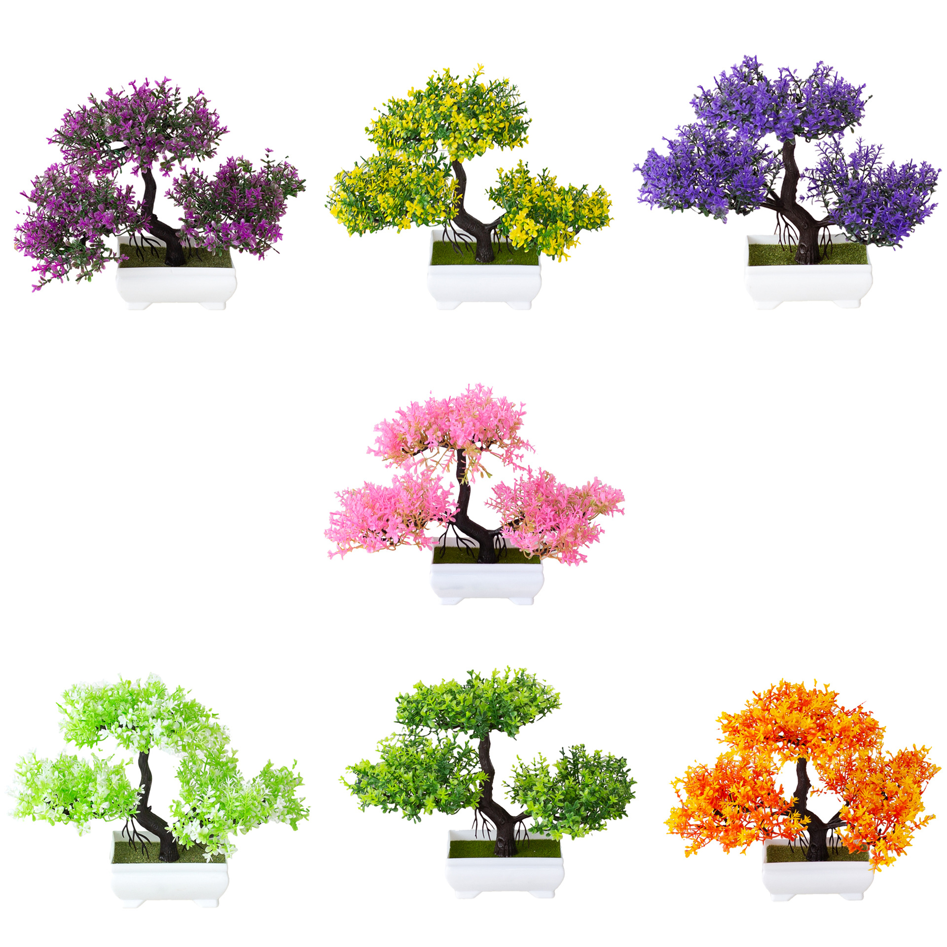 Picture of Factory direct three-pronged small green pine simulation plant home decoration ornaments bonsai bonsai